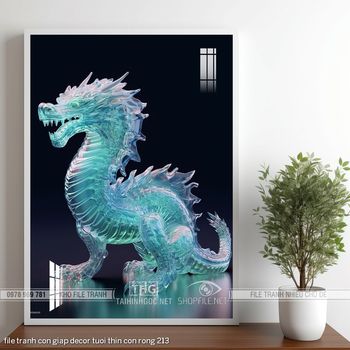 file tranh con giap decor tuoi thin con rong 213