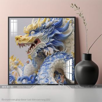 file tranh con giap decor tuoi thin con rong 220