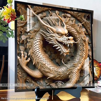 file tranh con giap decor tuoi thin con rong 222