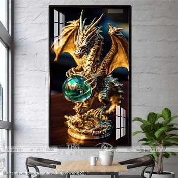 file tranh con giap decor tuoi thin con rong 223