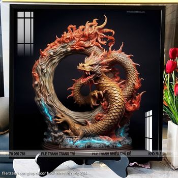 file tranh con giap decor tuoi thin con rong 224