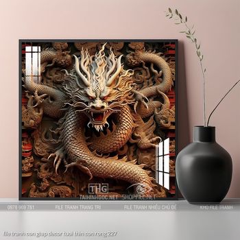 file tranh con giap decor tuoi thin con rong 227