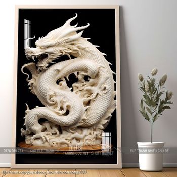 file tranh con giap decor tuoi thin con rong 230