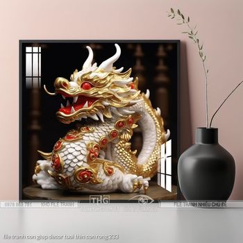 file tranh con giap decor tuoi thin con rong 233