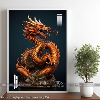 file tranh con giap decor tuoi thin con rong 234