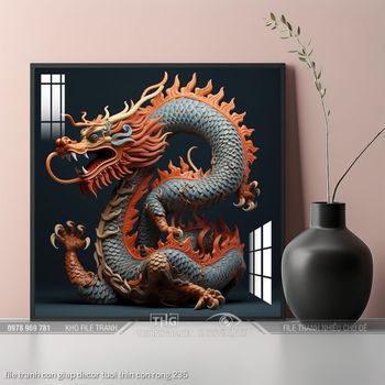 file tranh con giap decor tuoi thin con rong 235