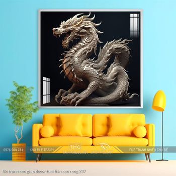 file tranh con giap decor tuoi thin con rong 237