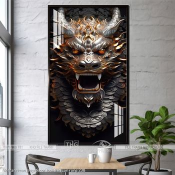 file tranh con giap decor tuoi thin con rong 238