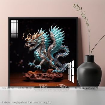 file tranh con giap decor tuoi thin con rong 241