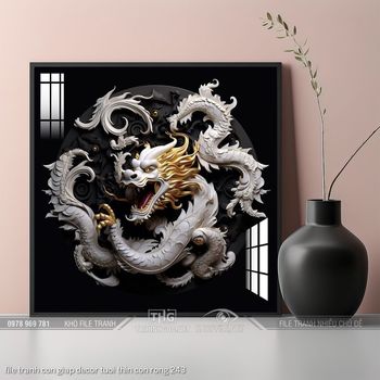 file tranh con giap decor tuoi thin con rong 243