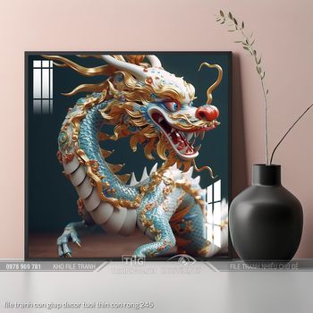 file tranh con giap decor tuoi thin con rong 245