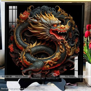 file tranh con giap decor tuoi thin con rong 246