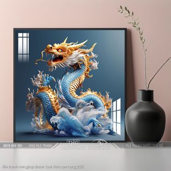 file tranh con giap decor tuoi thin con rong 255