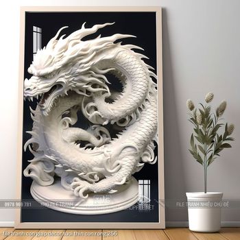 file tranh con giap decor tuoi thin con rong 256