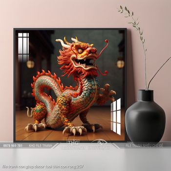 file tranh con giap decor tuoi thin con rong 257