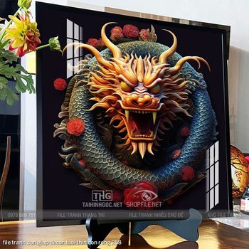 file tranh con giap decor tuoi thin con rong 258