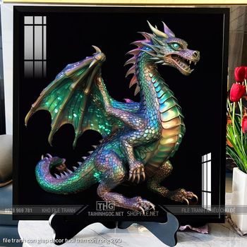 file tranh con giap decor tuoi thin con rong 260