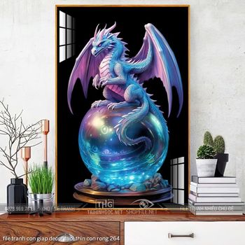 file tranh con giap decor tuoi thin con rong 264