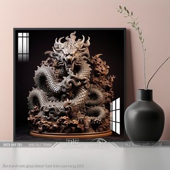 file tranh con giap decor tuoi thin con rong 269