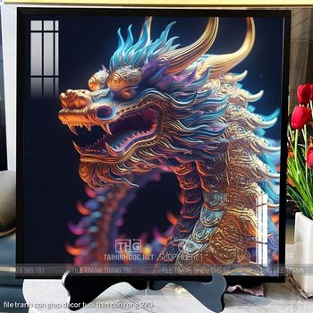 file tranh con giap decor tuoi thin con rong 270