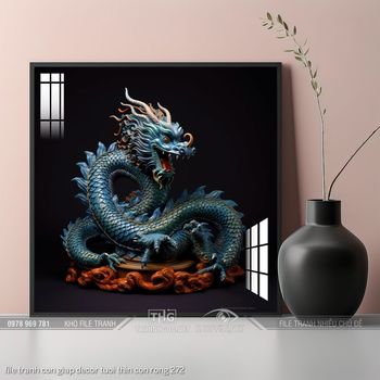 file tranh con giap decor tuoi thin con rong 272