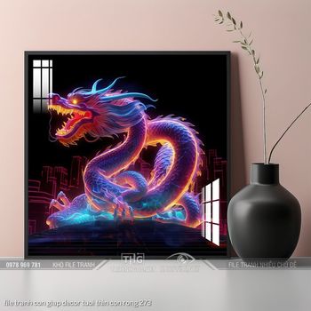 file tranh con giap decor tuoi thin con rong 273