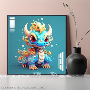 file tranh con giap decor tuoi thin con rong 276