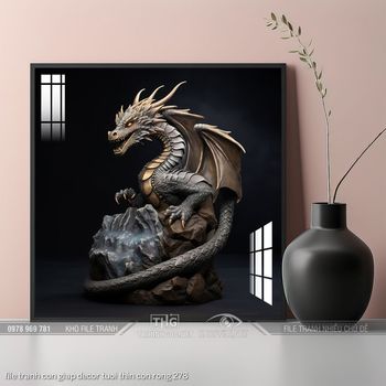 file tranh con giap decor tuoi thin con rong 278