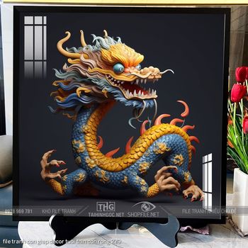 file tranh con giap decor tuoi thin con rong 279