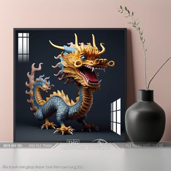 file tranh con giap decor tuoi thin con rong 281