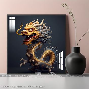 file tranh con giap decor tuoi thin con rong 282