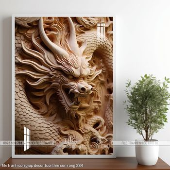 file tranh con giap decor tuoi thin con rong 284