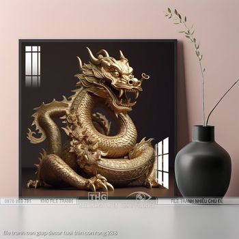 file tranh con giap decor tuoi thin con rong 288