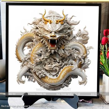 file tranh con giap decor tuoi thin con rong 289