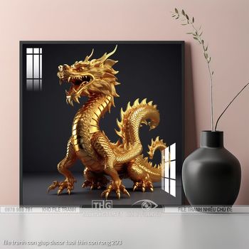 file tranh con giap decor tuoi thin con rong 293