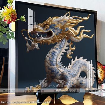 file tranh con giap decor tuoi thin con rong 298