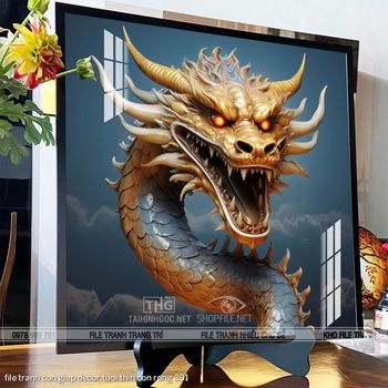 file tranh con giap decor tuoi thin con rong 301