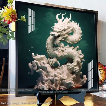 file tranh con giap decor tuoi thin con rong 306