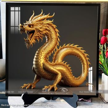 file tranh con giap decor tuoi thin con rong 309