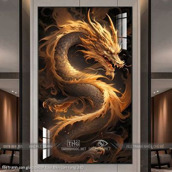 file tranh con giap decor tuoi thin con rong 310