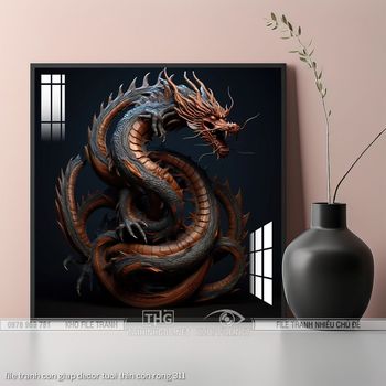 file tranh con giap decor tuoi thin con rong 311