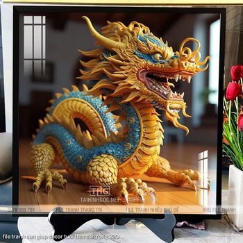 file tranh con giap decor tuoi thin con rong 320