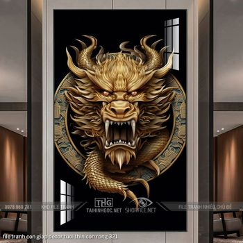 file tranh con giap decor tuoi thin con rong 321