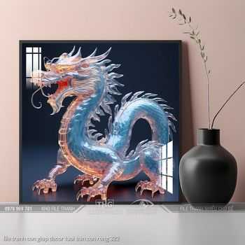 file tranh con giap decor tuoi thin con rong 322