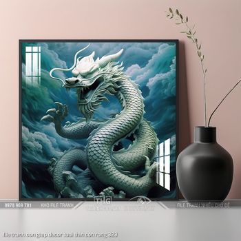 file tranh con giap decor tuoi thin con rong 323