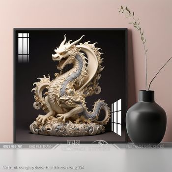 file tranh con giap decor tuoi thin con rong 334