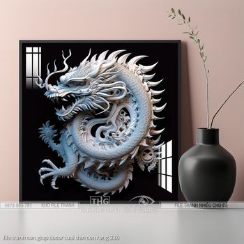 file tranh con giap decor tuoi thin con rong 336