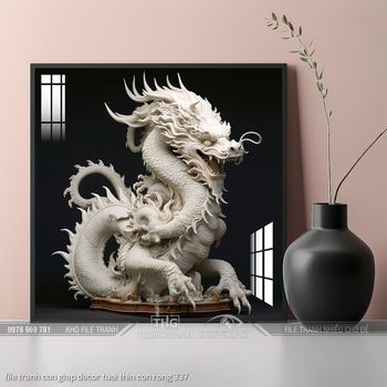 file tranh con giap decor tuoi thin con rong 337