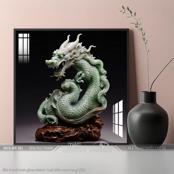 file tranh con giap decor tuoi thin con rong 339