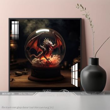 file tranh con giap decor tuoi thin con rong 341